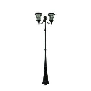 Gamasonic GS 94D 7 Foot Tall Victorian Solar Lamp Post with Two Heads 