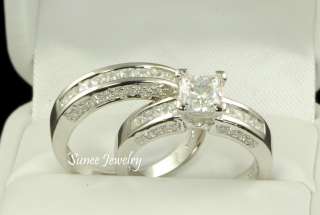 53ct Princess Cut Engagement Wedding Ring Set sz 4 10  