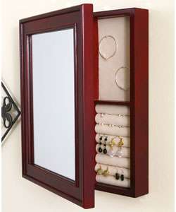 Wall mounted Mirrored Cherry Jewelry Box  