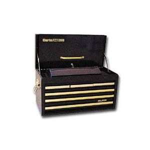  6 Drawer Tool Chest with Drop Front   Black and Gold 