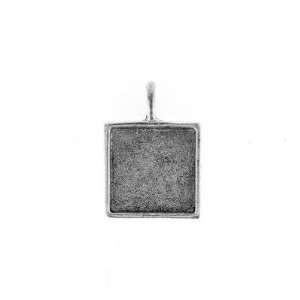 Nunn Design Antique Sterling Silver Plated Pewter Small Square Collage 