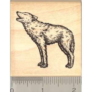  Wolf Baying Rubber Stamp Arts, Crafts & Sewing