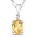 Sterling Silver Citrine and Diamond Necklace MSRP $59.99 