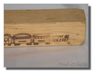 Vintage Toy Train Wood Wooden Whistle  