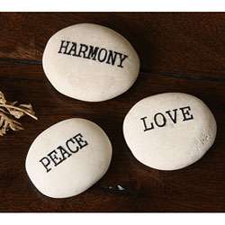 Inspirational Peace, Love, Harmony Stones  
