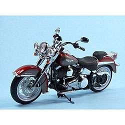 Harley Davidson Softail Deluxe Red Hot Sunglow Die Cast Motorcycle 
