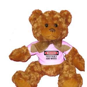  PROTECTED BY A JUDO MASTER Plush Teddy Bear with WHITE T 