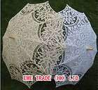 Wedding Lace Cotton Parasol And Fan Bridal Outside Show Gift(Umbrella 