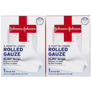 Red Cross First Aid Sterile Rolled Guaze, 2 2.5 yds., 2 ct (Quantity 