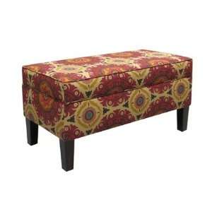  Upholstered Storage Bench Color Henna