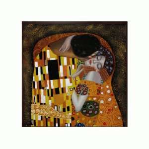 Art Reproduction Oil Painting   Klimt Paintings The Kiss with Studio 