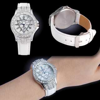 Bling Crystal Stone Sliver Women Ladies Wrist Watch New  