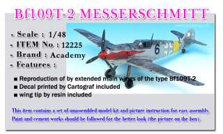 Plastic Model Aircraft Bf109T 2 MESSERSCHMITT 1/48 2225  