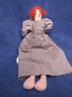 Rustic Raggedy Ann Primitive Country Look Large Doll  
