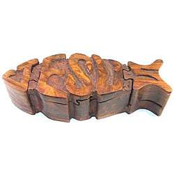 Wood Jesus/ Fish Puzzle Box (India)  