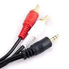 5mm Jack to 2 x RCA Phono Audio Cable Gold 10Ft 3m Lead