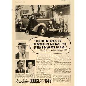  1935 Ad Dodge Automobiles New Value Vehicle Red Ram 