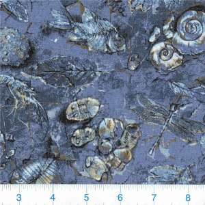  45 Wide Fossil Blue Fabric By The Yard Arts, Crafts 