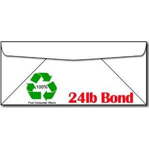  Envelopes, #10 White 24lb / 100% Recycled   100 Envelopes 