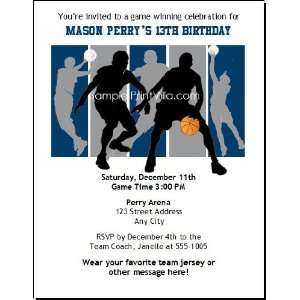   Timberwolves Colored Birthday Party Invitation 