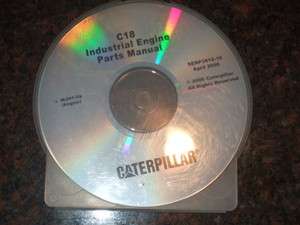 CAT CATERPILLAR C18 ENGINE PARTS MANUAL ON CD S/N WJH1 UP  