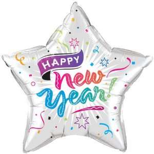    Happy New Year Confetti 20 Inch Star Foil Balloon 
