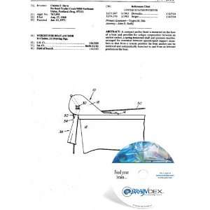  NEW Patent CD for WEIGHT FOR BOAT ANCHOR 