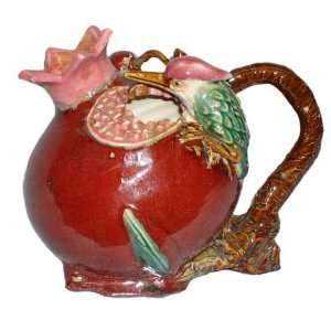   Pomegranate with Bird Tea Pot   Ceramic Sculpture