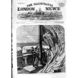  1863 SCENE HOISTING ROYAL STANDARD WINDSOR CASTLE