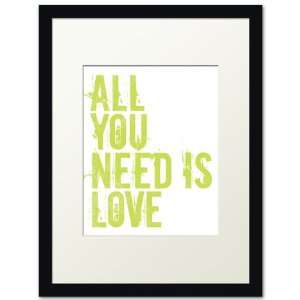  All You Need Is Love, black frame (citrus)