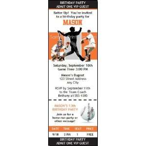  San Francisco Giants Colored Ticket Invitation Sports 