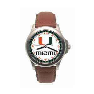 Miami Hurricanes Playmaker Watch with Leather Band  Sports 