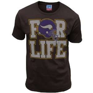  NFL Minnesota Vikings For Life T Shirt (Black Wash 