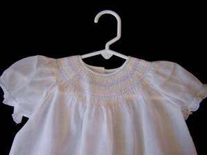 Beautiful Vintage Smocked white baby dress  