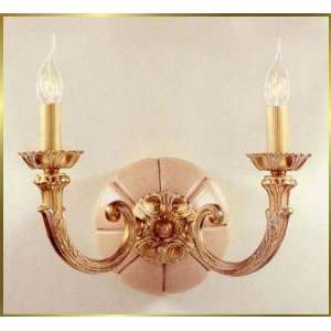 Neoclassical Wall Sconce, RL 367 39, 2 lights, Old Gold, 16 wide X 14 