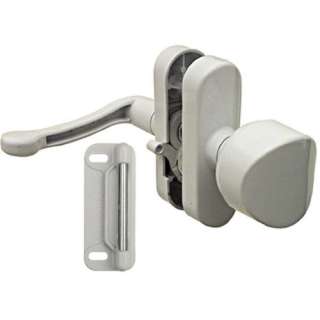 National White Storm and Screen Door Turn Knob Latch 038613262164 