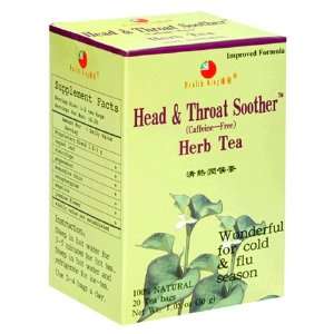  Health King Head & Throat Soother Herb Tea, Teabags, 20 