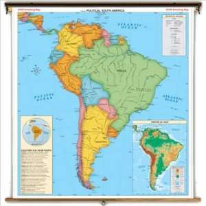  South America Political Roller Map