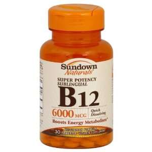  Vitamin B 12 Subl Tab 6000mcg Sdwn Size 30 Health 