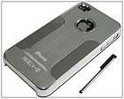 Deluxe Steel Aluminum Chrome Hard Case Cover for iPhone 4 4S silver 