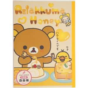    Rilakkuma bear Notepad drawing book with honey & bee Toys & Games