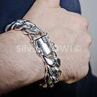 Heavy Thick Chunky Mens Sterling Silver Bracelet @ 20mm