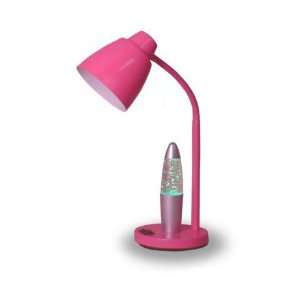  Pink 17 Metal Task Glitter Lamp