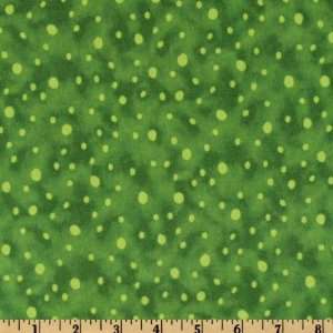  44 Wide Ribbet ing Dots Green/Lime Fabric By The Yard 