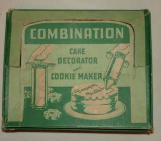   COMBINATION CAKE DECORATOR AND COOKIE MAKER IN ORIGINAL BOX  