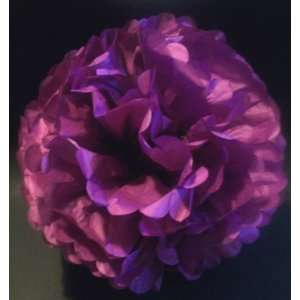 Violet 12 Tissue Pom Poms Paper Flower Balls   Wedding Bridal Baby 