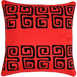 Red/ Black Swirl Design Cushion Cover  