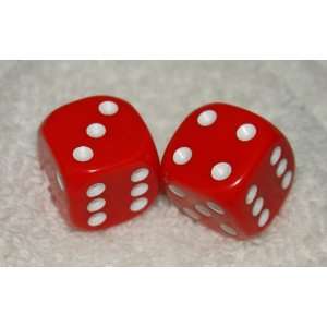 Red Opaque Dice Pair 