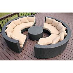 Savannah All weather Wicker Round Sectional  