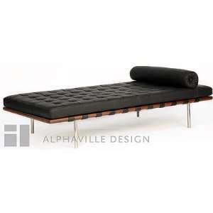 Alphaville Sevilla   77 Black Leather Cushions Chaise Alphaville 